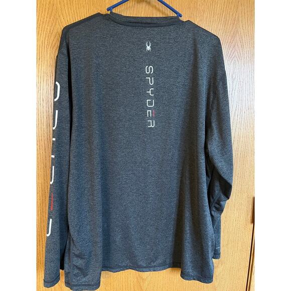 Spyder Rash Guard gray long sleeve T-shirt, men's size XL - Picture 3 of 8